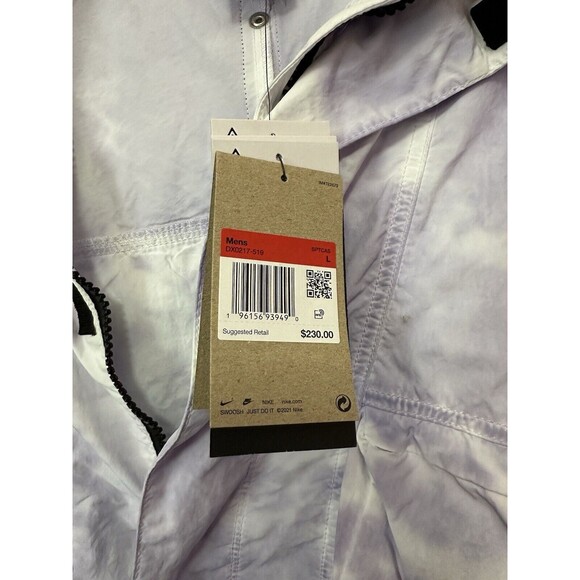 Nike Sportswear Tech Pack Mens LARGE Woven Hooded Jacket Indigo Haze DX0217-519 - Picture 5 of 5